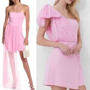 French Connection Whisper One Shoulder Tulle Dress Size 10